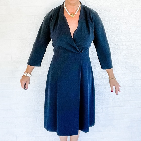 Talbots Black 3/4 Dress - 4. STUNNING! - Picture 3 of 10